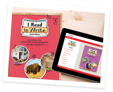 I Read to Write book cover and tablet
