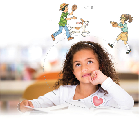 Young Girl Writing