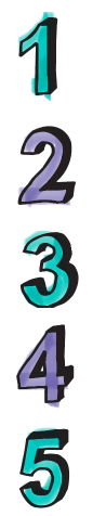 Numbers 1 through 5