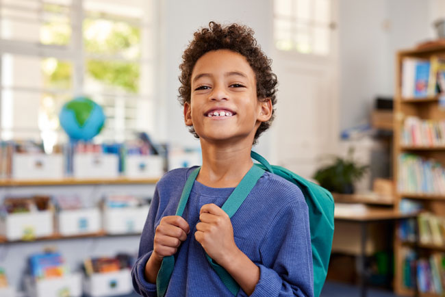 Successful student smiling