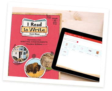 I Read to Write book cover and tablet