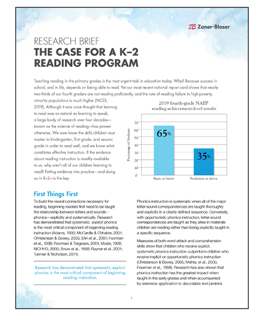 Zaner-Bloser Research Brief Case