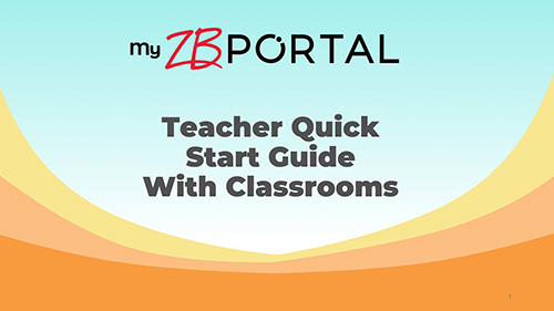 Teacher Quickstart Guide with classroom imagery.