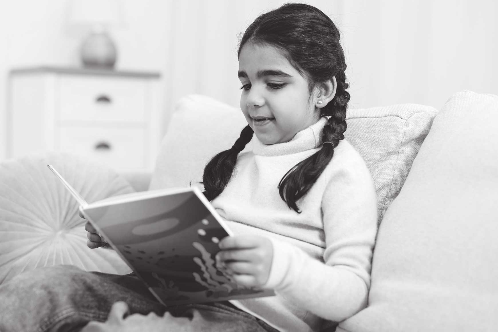 Girl reading a book