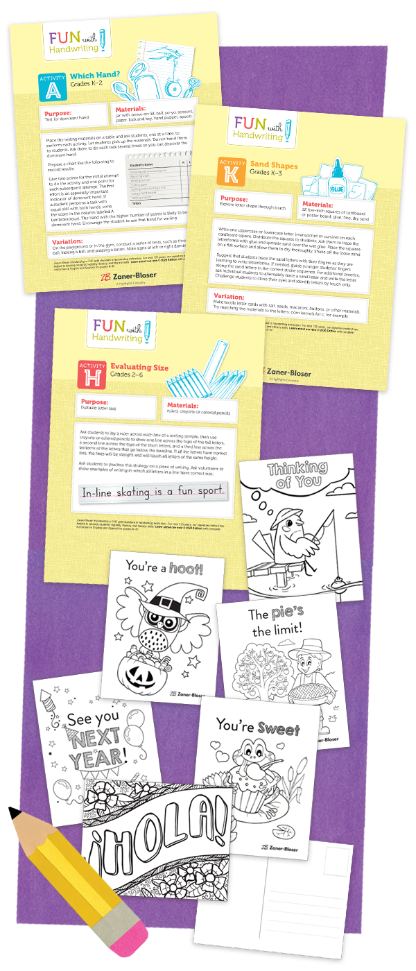 Activity sample pages