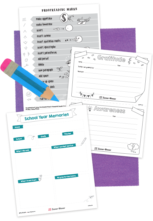 Write and reflect activity pages
