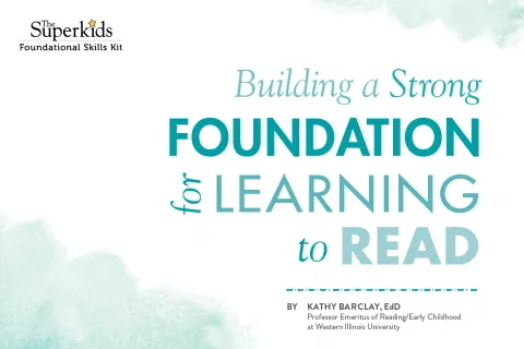 Building a Strong Foundation for Learning to Read white paper title page