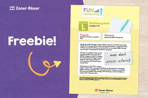 Promotion for free printable cursive handwriting activity